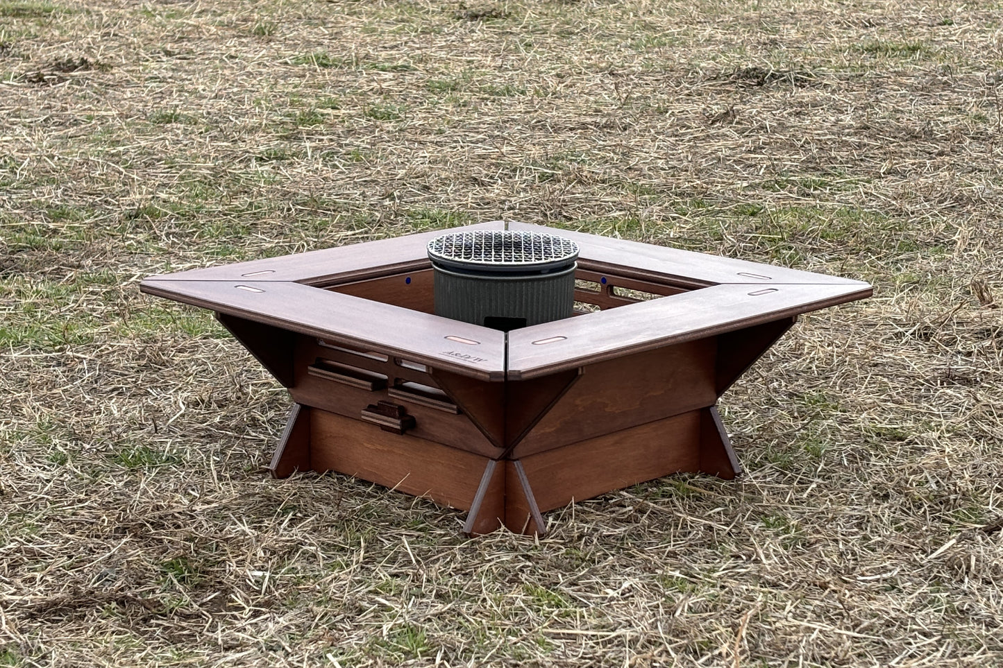 No.003-2 ミニ七輪囲炉裏蓋付き Fix type(合板)