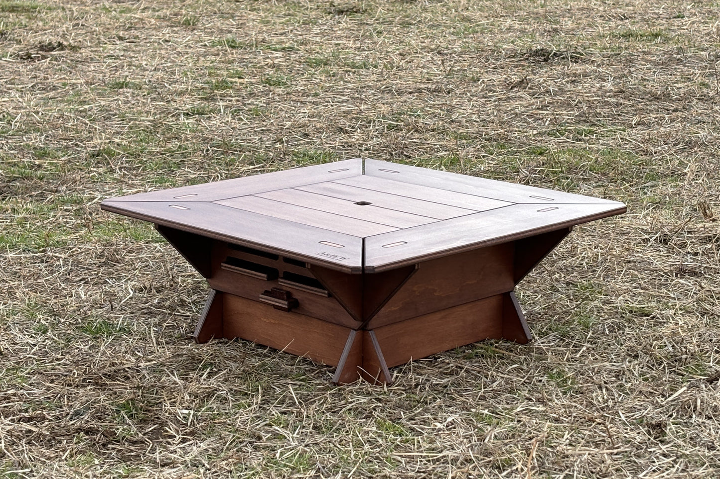 No.003-2 ミニ七輪囲炉裏蓋付き Fix type(合板)