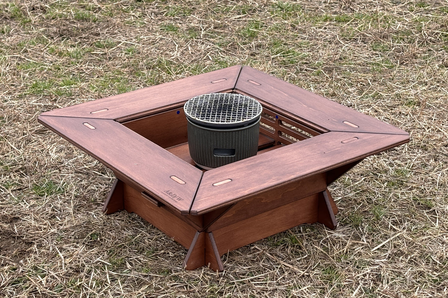 No.003-2 ミニ七輪囲炉裏蓋付き Fix type(合板)