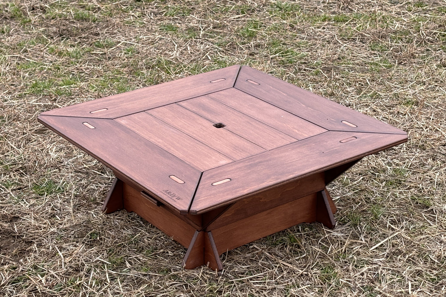 No.003-2 ミニ七輪囲炉裏蓋付き Fix type(合板)