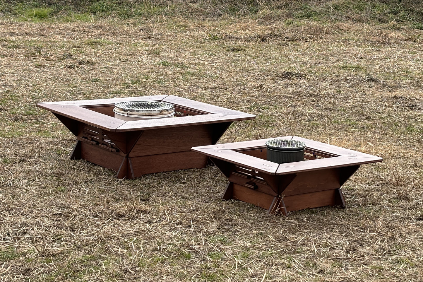 No.003-2 ミニ七輪囲炉裏蓋付き Fix type(合板)